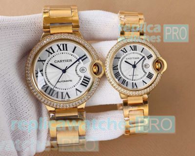 Best Clone Ballon Bleu de Cartier Citizen watches Yellow Gold Diamond-set